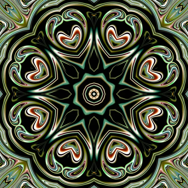 Unieke Mandala Oriental Ronde Patroon Mystieke Motif Abstracte Exotische Achtergrond — Stockfoto