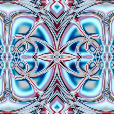 Benzersiz mandala, Oriental yuvarlak desen, mistik motifi, egzotik arka plan. Fantastik fraktal tasarım, geometrik doku parlayan renkli dijital sanat.