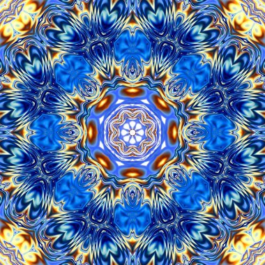 Benzersiz mandala, Oriental yuvarlak desen, mistik motifi, egzotik arka plan. Fantastik fraktal tasarım, geometrik doku parlayan renkli dijital sanat.