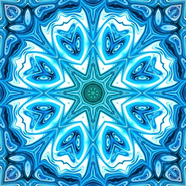 Benzersiz mandala, Oriental yuvarlak desen, mistik motifi, egzotik arka plan. Fantastik fraktal tasarım, geometrik doku parlayan renkli dijital sanat.