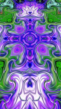 Benzersiz mandala, Oriental yuvarlak desen, mistik motifi, egzotik arka plan. Fantastik fraktal tasarım, geometrik doku parlayan renkli dijital sanat.