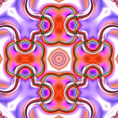 Benzersiz mandala, Oriental yuvarlak desen, mistik motifi, egzotik arka plan. Fantastik fraktal tasarım, geometrik doku parlayan renkli dijital sanat.