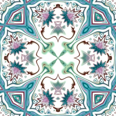 Benzersiz mandala, Oriental yuvarlak desen, mistik motifi, egzotik arka plan. Fantastik fraktal tasarım, geometrik doku parlayan renkli dijital sanat.