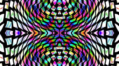 Benzersiz mandala, Oriental yuvarlak desen, mistik motifi, egzotik arka plan. Fantastik fraktal tasarım, geometrik doku parlayan renkli dijital sanat.