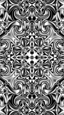 Benzersiz mandala, Oriental yuvarlak desen, mistik motifi, egzotik arka plan. Fantastik fraktal tasarım, geometrik doku parlayan renkli dijital sanat.