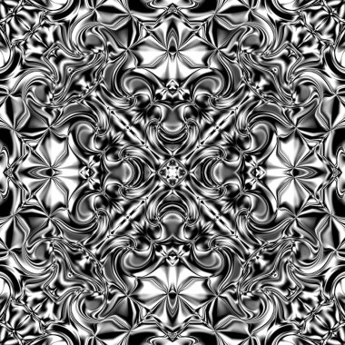 Benzersiz mandala, Oriental yuvarlak desen, mistik motifi, egzotik arka plan. Fantastik fraktal tasarım, geometrik doku parlayan renkli dijital sanat.