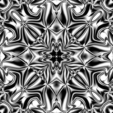 Benzersiz mandala, Oriental yuvarlak desen, mistik motifi, egzotik arka plan. Fantastik fraktal tasarım, geometrik doku parlayan renkli dijital sanat.