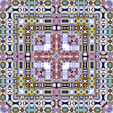 Benzersiz mandala, Oriental yuvarlak desen, mistik motifi, egzotik arka plan. Fantastik fraktal tasarım, geometrik doku parlayan renkli dijital sanat.