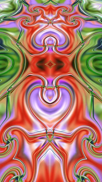 Benzersiz mandala, Oriental yuvarlak desen, mistik motifi, egzotik arka plan. Fantastik fraktal tasarım, geometrik doku parlayan renkli dijital sanat.