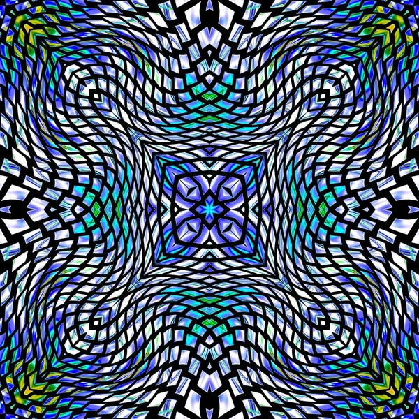 Mandala Único Patrón Redondo Oriental Motivo Místico Fondo Exótico Abstracto —  Fotos de Stock