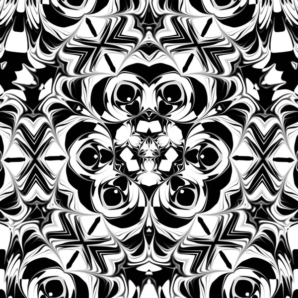 Mandala Único Patrón Redondo Oriental Motivo Místico Fondo Exótico Abstracto —  Fotos de Stock