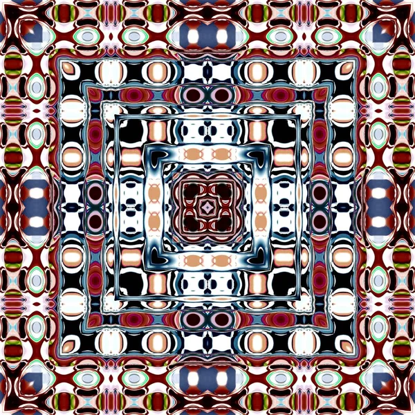 Mandala Único Patrón Redondo Oriental Motivo Místico Fondo Exótico Abstracto —  Fotos de Stock
