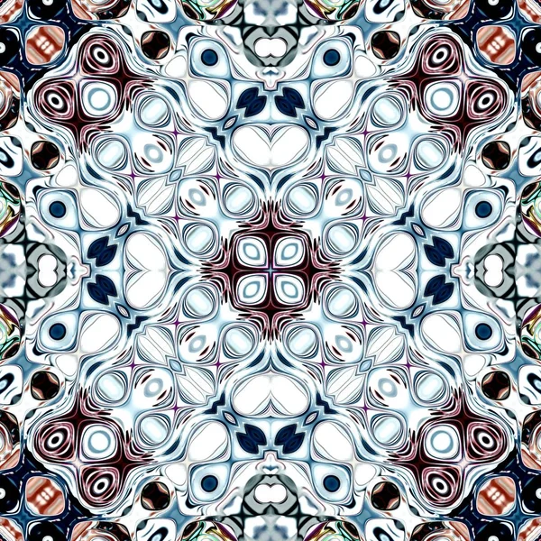 Mandala Único Patrón Redondo Oriental Motivo Místico Fondo Exótico Abstracto —  Fotos de Stock