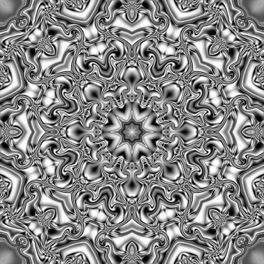 Benzersiz mandala, Oriental yuvarlak desen, mistik motifi, egzotik arka plan. Fantastik fraktal tasarım, geometrik doku parlayan renkli dijital sanat.