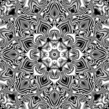 Benzersiz mandala, Oriental yuvarlak desen, mistik motifi, egzotik arka plan. Fantastik fraktal tasarım, geometrik doku parlayan renkli dijital sanat.