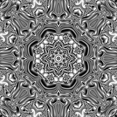 Benzersiz mandala, Oriental yuvarlak desen, mistik motifi, egzotik arka plan. Fantastik fraktal tasarım, geometrik doku parlayan renkli dijital sanat.