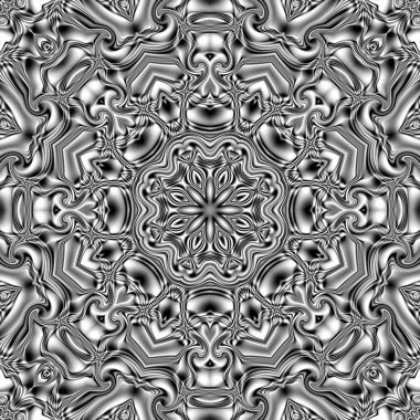 Benzersiz mandala, Oriental yuvarlak desen, mistik motifi, egzotik arka plan. Fantastik fraktal tasarım, geometrik doku parlayan renkli dijital sanat.