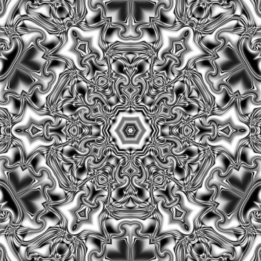 Benzersiz mandala, Oriental yuvarlak desen, mistik motifi, egzotik arka plan. Fantastik fraktal tasarım, geometrik doku parlayan renkli dijital sanat.