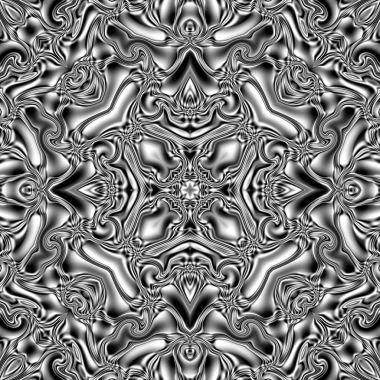 Benzersiz mandala, Oriental yuvarlak desen, mistik motifi, egzotik arka plan. Fantastik fraktal tasarım, geometrik doku parlayan renkli dijital sanat.