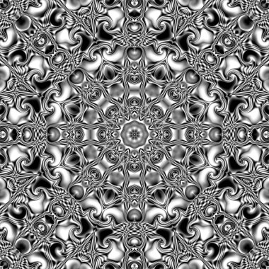 Benzersiz mandala, Oriental yuvarlak desen, mistik motifi, egzotik arka plan. Fantastik fraktal tasarım, geometrik doku parlayan renkli dijital sanat.