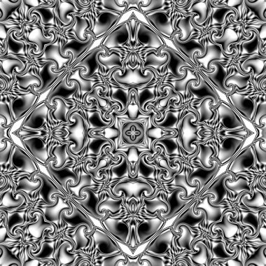 Benzersiz mandala, Oriental yuvarlak desen, mistik motifi, egzotik arka plan. Fantastik fraktal tasarım, geometrik doku parlayan renkli dijital sanat.