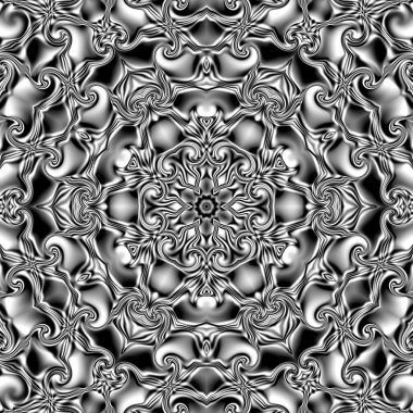 Benzersiz mandala, Oriental yuvarlak desen, mistik motifi, egzotik arka plan. Fantastik fraktal tasarım, geometrik doku parlayan renkli dijital sanat.