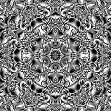 Benzersiz mandala, Oriental yuvarlak desen, mistik motifi, egzotik arka plan. Fantastik fraktal tasarım, geometrik doku parlayan renkli dijital sanat.