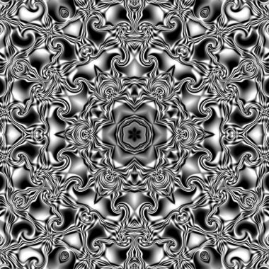 Benzersiz mandala, Oriental yuvarlak desen, mistik motifi, egzotik arka plan. Fantastik fraktal tasarım, geometrik doku parlayan renkli dijital sanat.