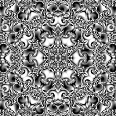 Benzersiz mandala, Oriental yuvarlak desen, mistik motifi, egzotik arka plan. Fantastik fraktal tasarım, geometrik doku parlayan renkli dijital sanat.