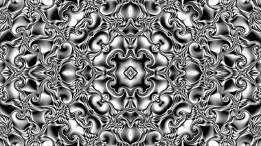 Benzersiz mandala, Oriental yuvarlak desen, mistik motifi, egzotik arka plan. Fantastik fraktal tasarım, geometrik doku parlayan renkli dijital sanat.