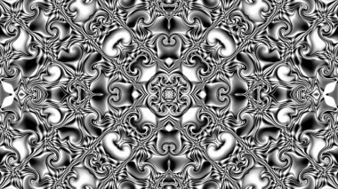 Benzersiz mandala, Oriental yuvarlak desen, mistik motifi, egzotik arka plan. Fantastik fraktal tasarım, geometrik doku parlayan renkli dijital sanat.