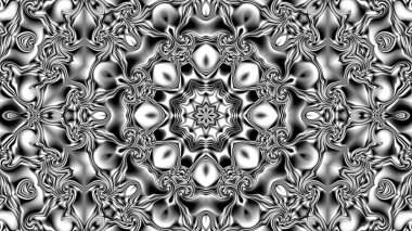 Benzersiz mandala, Oriental yuvarlak desen, mistik motifi, egzotik arka plan. Fantastik fraktal tasarım, geometrik doku parlayan renkli dijital sanat.