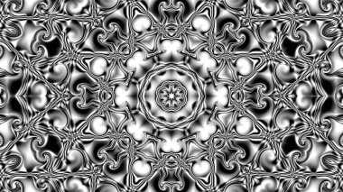 Benzersiz mandala, Oriental yuvarlak desen, mistik motifi, egzotik arka plan. Fantastik fraktal tasarım, geometrik doku parlayan renkli dijital sanat.