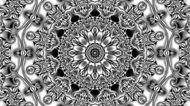 Benzersiz mandala, Oriental yuvarlak desen, mistik motifi, egzotik arka plan. Fantastik fraktal tasarım, geometrik doku parlayan renkli dijital sanat.