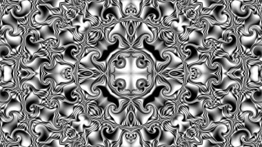 Benzersiz mandala, Oriental yuvarlak desen, mistik motifi, egzotik arka plan. Fantastik fraktal tasarım, geometrik doku parlayan renkli dijital sanat.