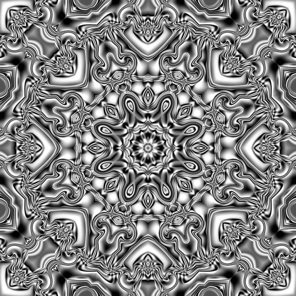 Benzersiz mandala, Oriental yuvarlak desen, mistik motifi, egzotik arka plan. Fantastik fraktal tasarım, geometrik doku parlayan renkli dijital sanat.