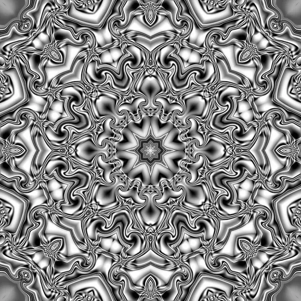 Benzersiz mandala, Oriental yuvarlak desen, mistik motifi, egzotik arka plan. Fantastik fraktal tasarım, geometrik doku parlayan renkli dijital sanat.