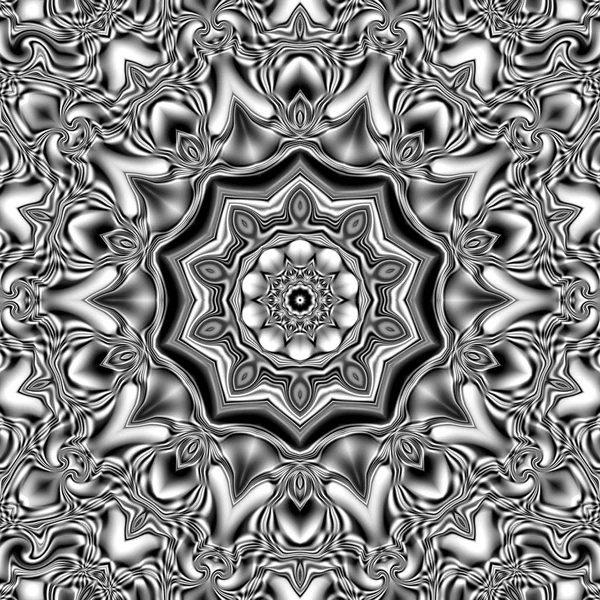 Mandala Único Patrón Redondo Oriental Motivo Místico Fondo Exótico Abstracto — Foto de Stock