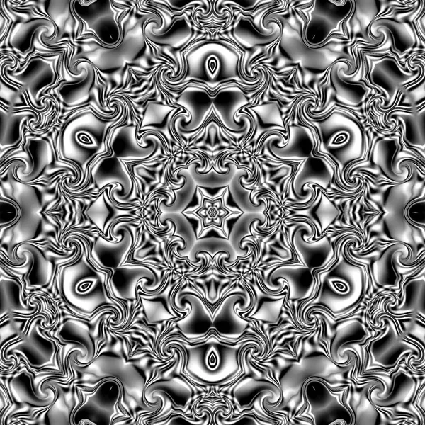 Benzersiz mandala, Oriental yuvarlak desen, mistik motifi, egzotik arka plan. Fantastik fraktal tasarım, geometrik doku parlayan renkli dijital sanat.