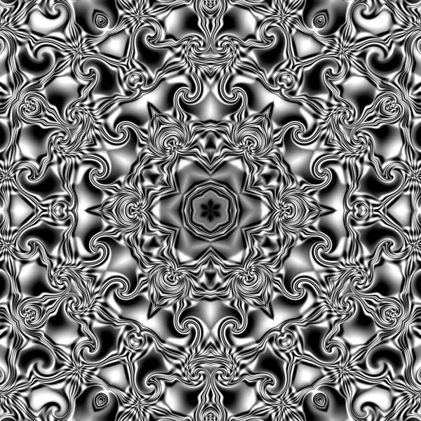 Benzersiz mandala, Oriental yuvarlak desen, mistik motifi, egzotik arka plan. Fantastik fraktal tasarım, geometrik doku parlayan renkli dijital sanat.