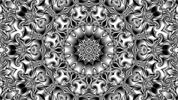 Benzersiz mandala, Oriental yuvarlak desen, mistik motifi, egzotik arka plan. Fantastik fraktal tasarım, geometrik doku parlayan renkli dijital sanat.