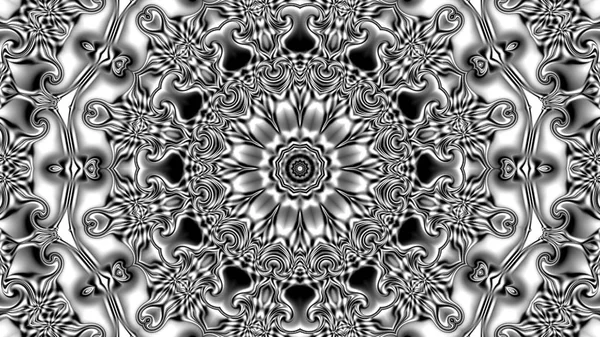 Benzersiz mandala, Oriental yuvarlak desen, mistik motifi, egzotik arka plan. Fantastik fraktal tasarım, geometrik doku parlayan renkli dijital sanat.