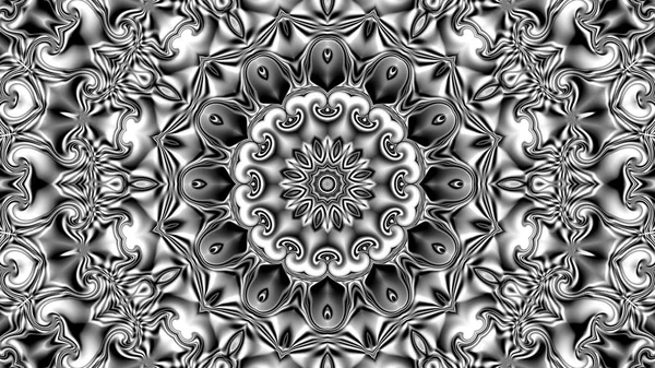 Benzersiz mandala, Oriental yuvarlak desen, mistik motifi, egzotik arka plan. Fantastik fraktal tasarım, geometrik doku parlayan renkli dijital sanat.