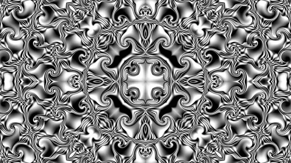 Benzersiz mandala, Oriental yuvarlak desen, mistik motifi, egzotik arka plan. Fantastik fraktal tasarım, geometrik doku parlayan renkli dijital sanat.