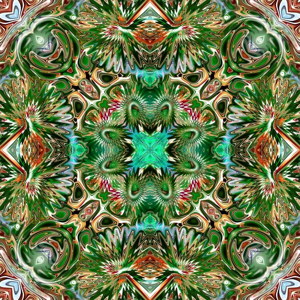 Mandala Único Patrón Redondo Oriental Motivo Místico Fondo Exótico Abstracto —  Fotos de Stock