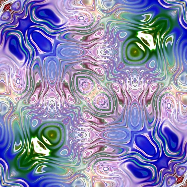 Benzersiz mandala, Oriental yuvarlak desen, mistik motifi, egzotik arka plan. Fantastik fraktal tasarım, geometrik doku parlayan renkli dijital sanat.