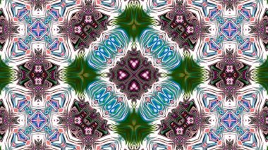 Benzersiz mandala, Oriental yuvarlak desen, mistik motifi, egzotik arka plan. Fantastik fraktal tasarım, geometrik doku parlayan renkli dijital sanat.