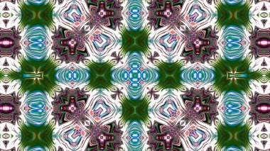 Benzersiz mandala, Oriental yuvarlak desen, mistik motifi, egzotik arka plan. Fantastik fraktal tasarım, geometrik doku parlayan renkli dijital sanat.