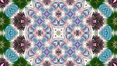 Benzersiz mandala, Oriental yuvarlak desen, mistik motifi, egzotik arka plan. Fantastik fraktal tasarım, geometrik doku parlayan renkli dijital sanat.