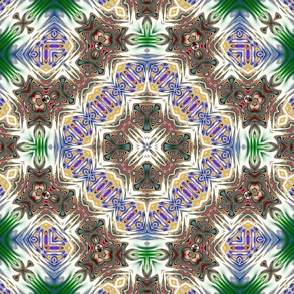 Mandala Único Patrón Redondo Oriental Motivo Místico Fondo Exótico Abstracto —  Fotos de Stock